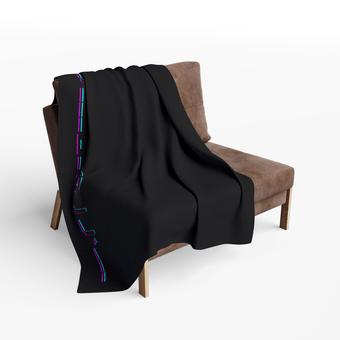 Cozy Arctic Fleece Blanket with Neon Text - Perfect for Gifting and Home Decor