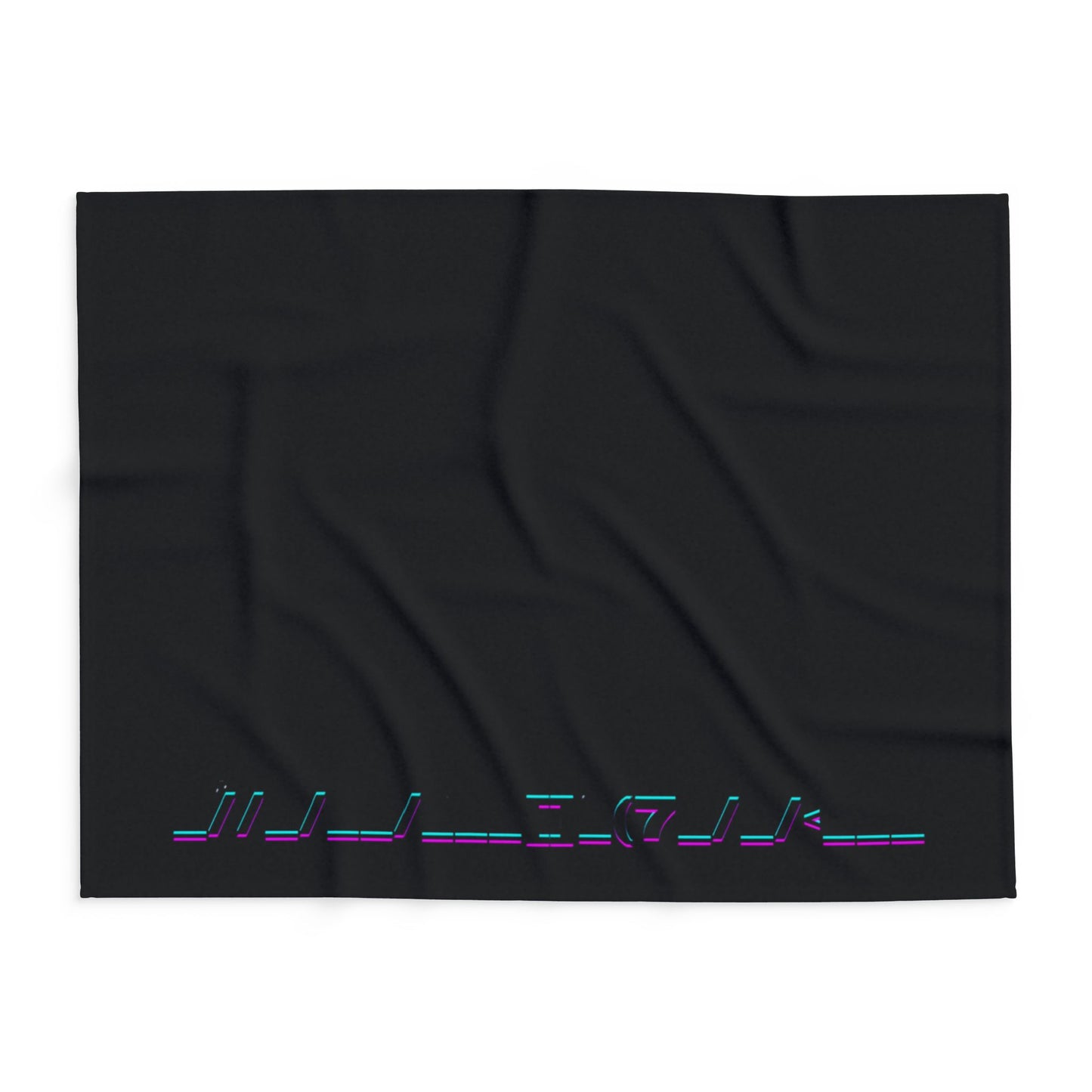 Cozy Arctic Fleece Blanket with Neon Text - Perfect for Gifting and Home Decor