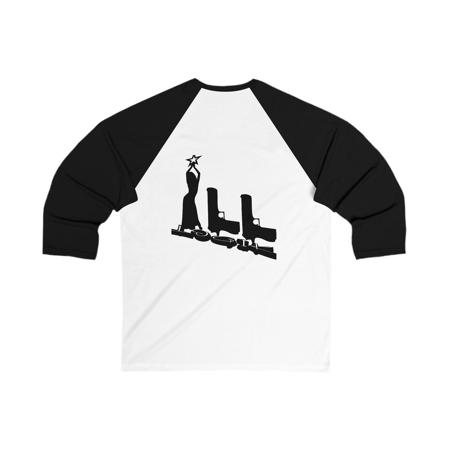 Unisex 3/4 Sleeve Baseball Tee - Bold Graphic Design for Casual Wear