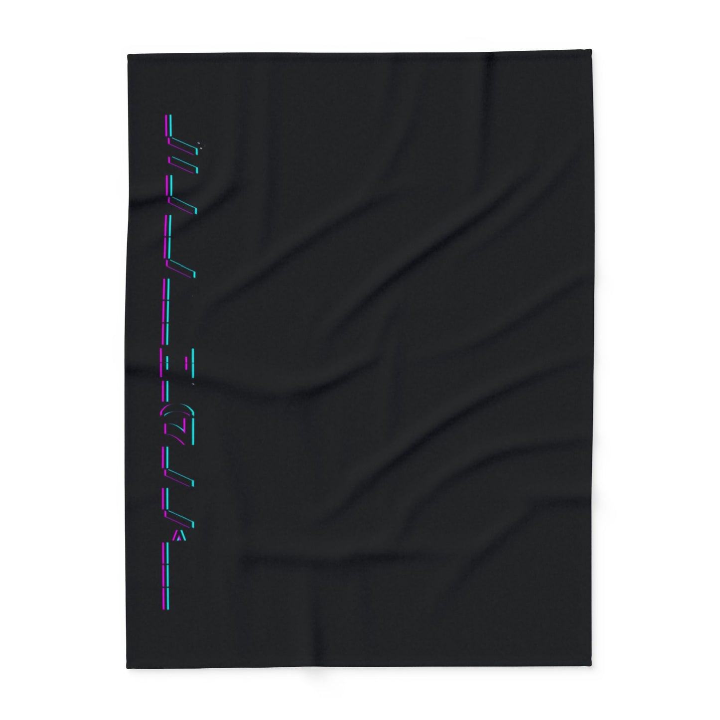 Cozy Arctic Fleece Blanket with Neon Text - Perfect for Gifting and Home Decor