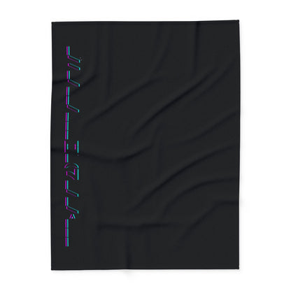 Cozy Arctic Fleece Blanket with Neon Text - Perfect for Gifting and Home Decor