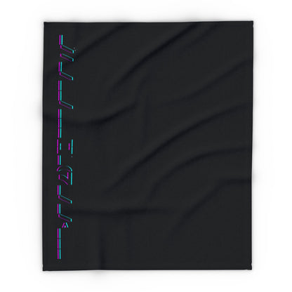 Cozy Arctic Fleece Blanket with Neon Text - Perfect for Gifting and Home Decor