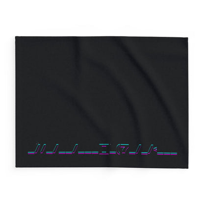 Cozy Arctic Fleece Blanket with Neon Text - Perfect for Gifting and Home Decor