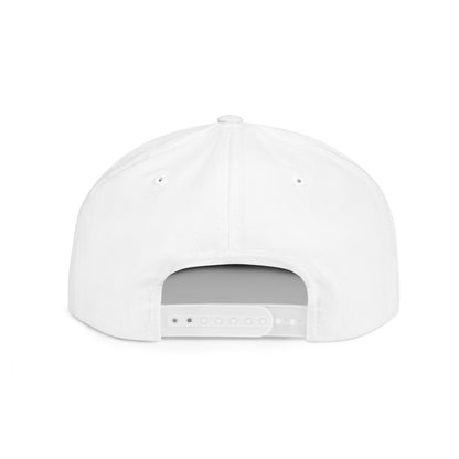 Stylish Flat Bill Snapback Hat with Vibrant Abstract Design