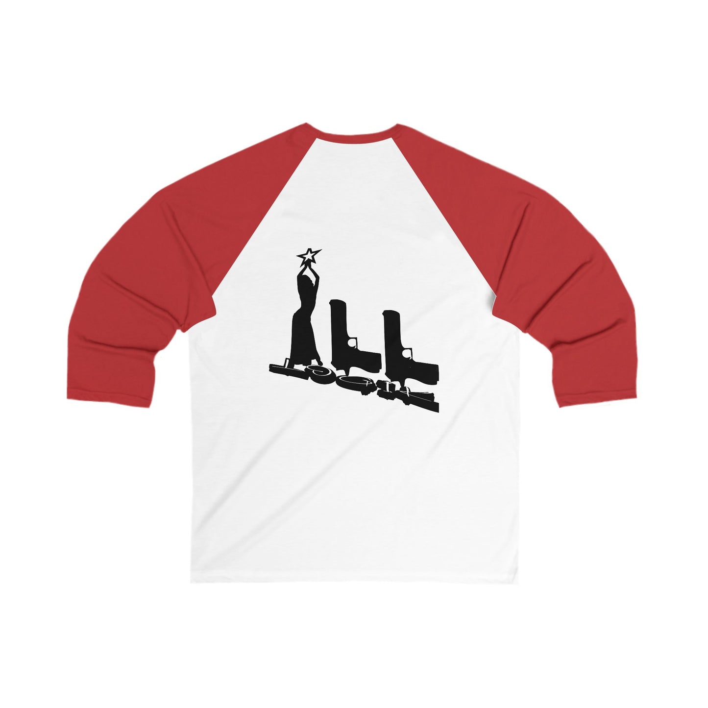 Unisex 3/4 Sleeve Baseball Tee - Bold Graphic Design for Casual Wear
