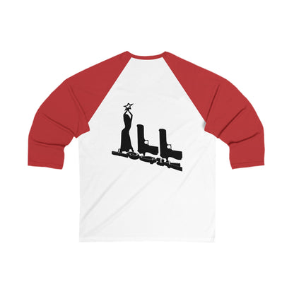 Unisex 3/4 Sleeve Baseball Tee - Bold Graphic Design for Casual Wear