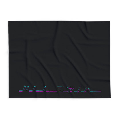 Cozy Arctic Fleece Blanket with Neon Text - Perfect for Gifting and Home Decor